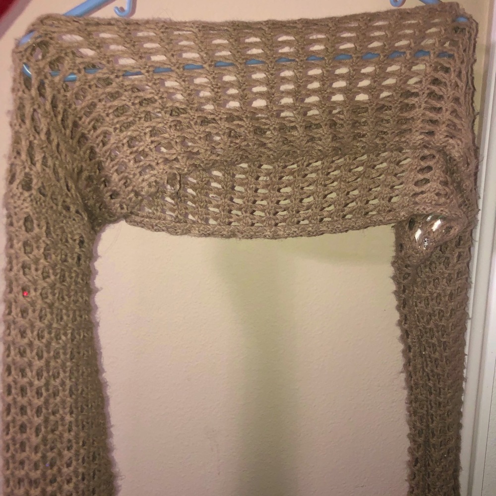 ROMWE cute cream brown cover up top